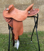Load image into Gallery viewer, Western Stock Saddle - Floral Carved

