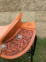 Load image into Gallery viewer, Western Stock Saddle - Floral Carved
