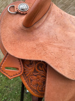 Load image into Gallery viewer, Western Stock Saddle - Floral Carved

