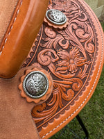Load image into Gallery viewer, Western Stock Saddle - Floral Carved
