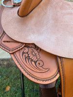 Load image into Gallery viewer, Western Stock Saddle - Daisies
