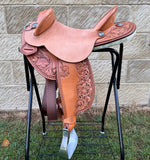 Load image into Gallery viewer, Western Stock Saddle - Floral Carved
