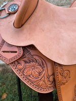 Load image into Gallery viewer, Western Stock Saddle - Floral Carved
