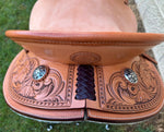 Load image into Gallery viewer, Western Stock Saddle - Floral Carved
