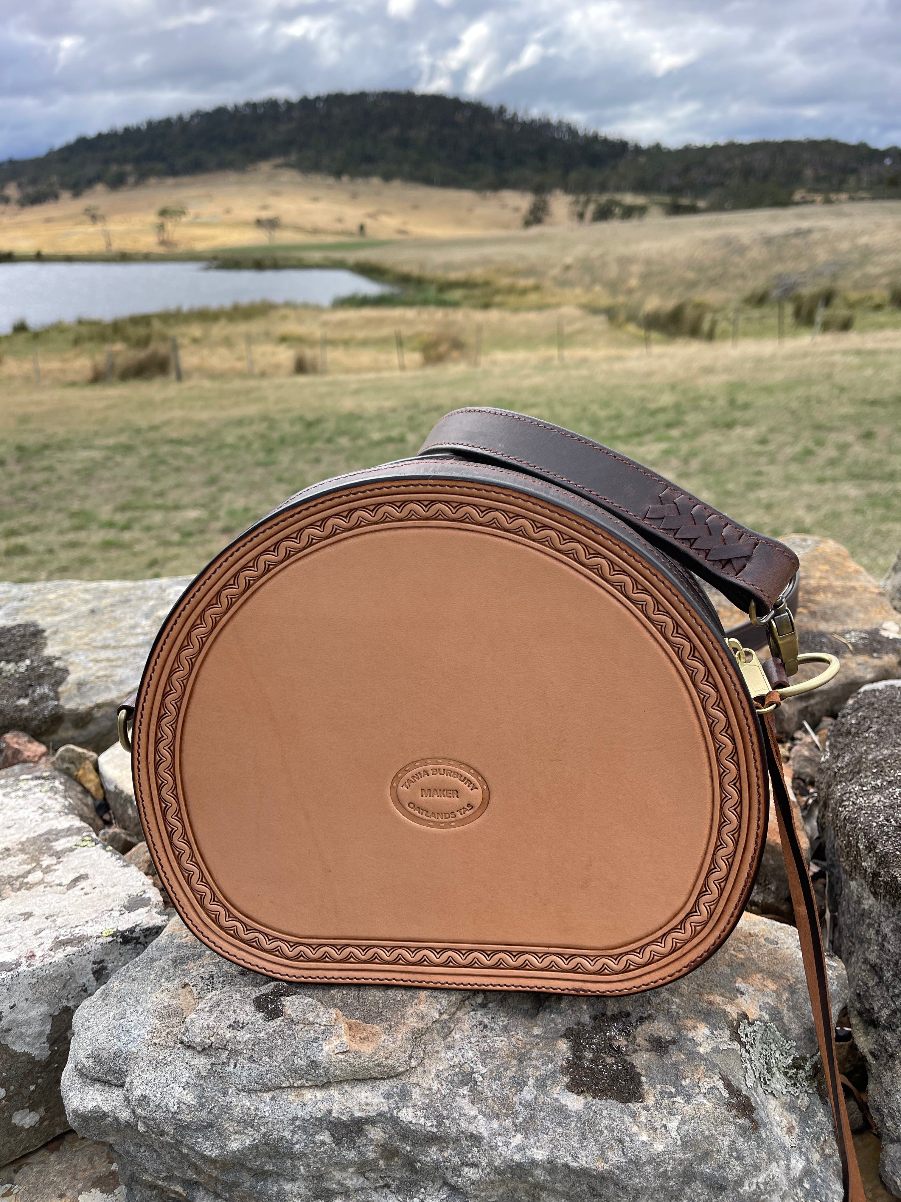 Carved Moon Rising Crossbody