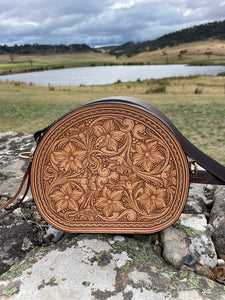 Carved Moon Rising Crossbody