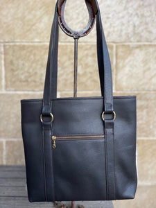 Grey/Brown and White Cowhide Tote