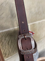 Load image into Gallery viewer, RUSTIC BLOOM CROSSBODY FRINGE BAG - Cowhide &amp; Scrolls
