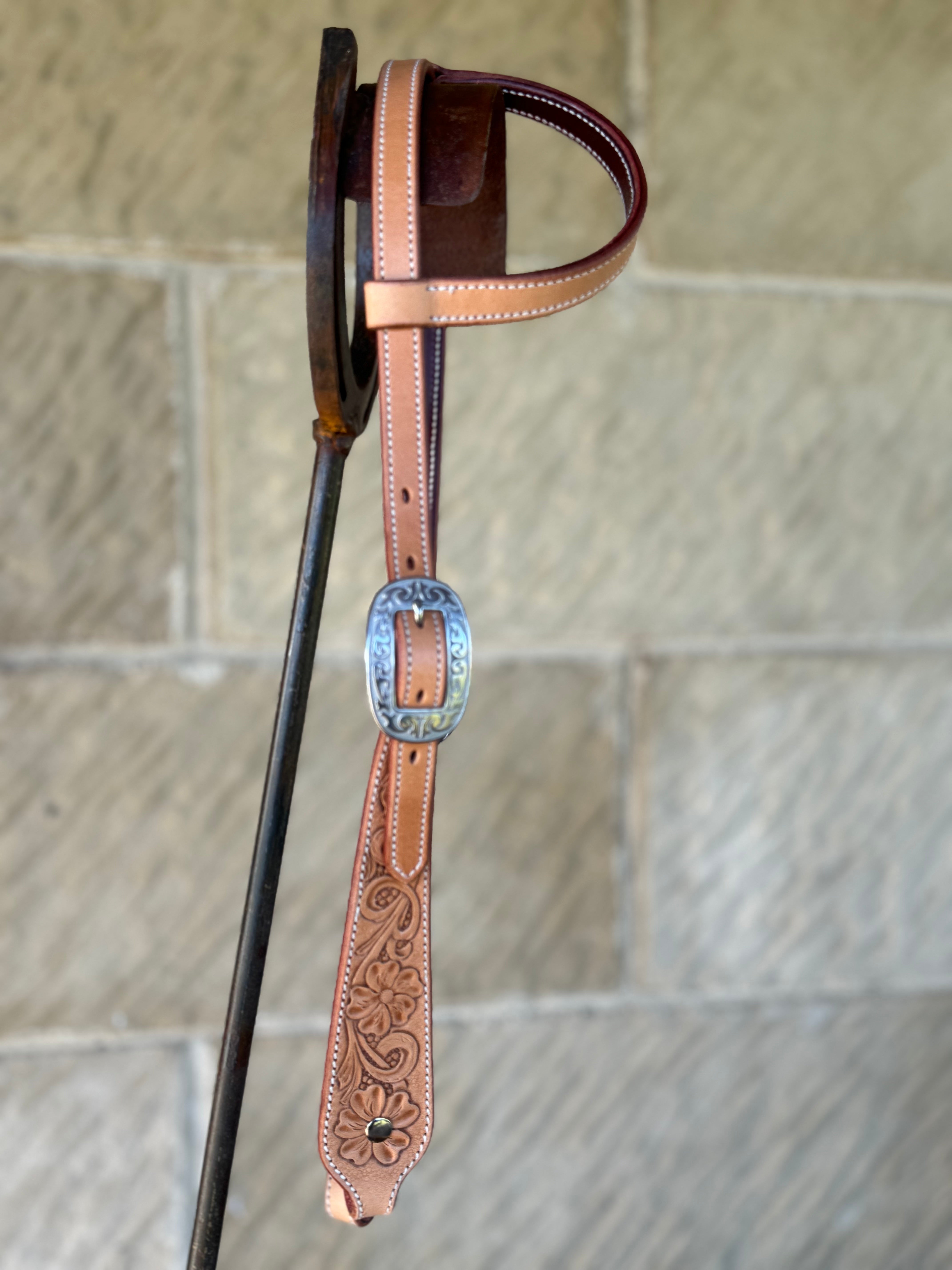 One Ear Bridle - Carved #1