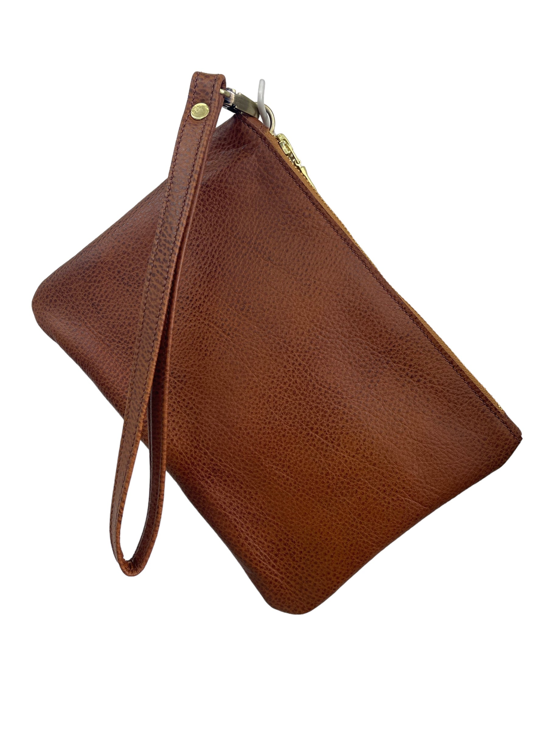 New Andover Clutch Dark Tan Leather #004