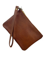 Load image into Gallery viewer, New Andover Clutch Dark Tan Leather #004
