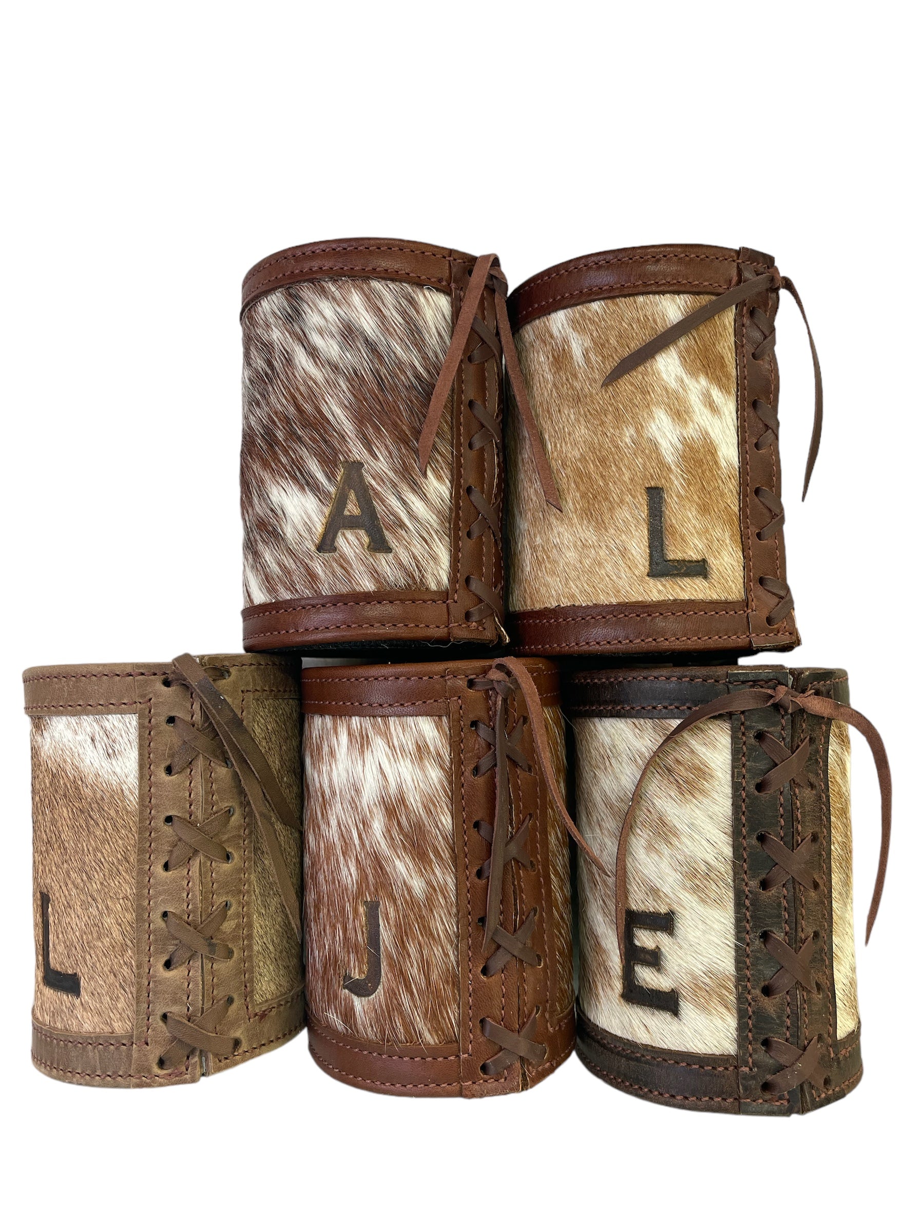 Branded Cowhide Can Coolers