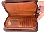 Load image into Gallery viewer, Wallet - Double Zipper with Turquoise Inlay
