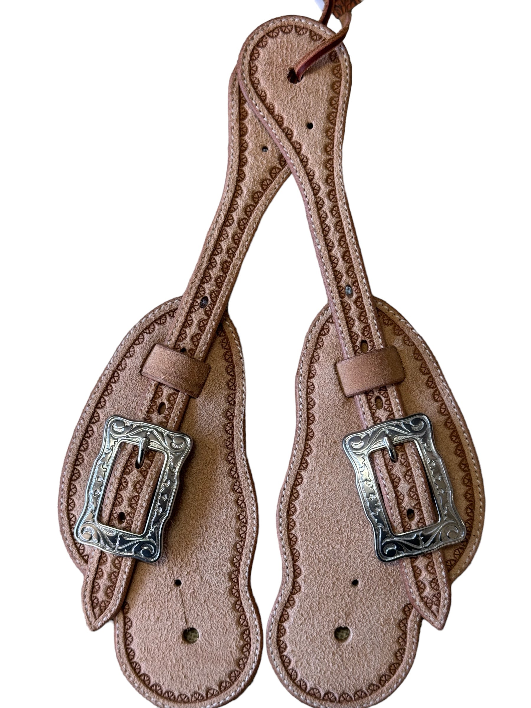 Buckaroo Style Spur Straps - Rough Out #1