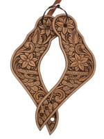 Load image into Gallery viewer, Dove Wing Spur Straps with Cactus &amp; Flower carving #11
