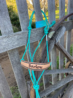 Load image into Gallery viewer, PREMIUM STIFF ROPE HALTER WITH CUSTOM NOSEBAND
